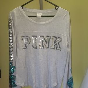 Light grey pink long sleeve